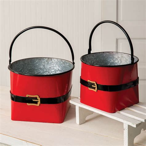 Metal Christmas Buckets 